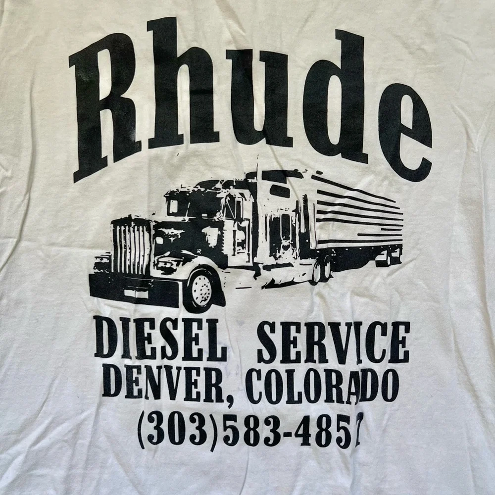 Rhude Diesel Truck Service Denver, Colorado Graphic Box T-Shirt S - Picture 2 of 11